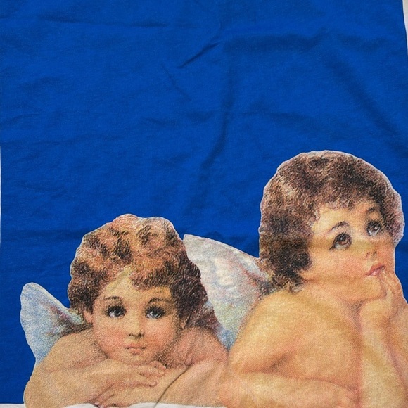 ZARA women short sleeve graphic tshirt with angels size medium - Picture 3 of 12